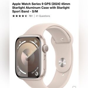 APPLE Watch Series 9 45mm Starlight GPS Model MR983LL/A IN SEALED BOX